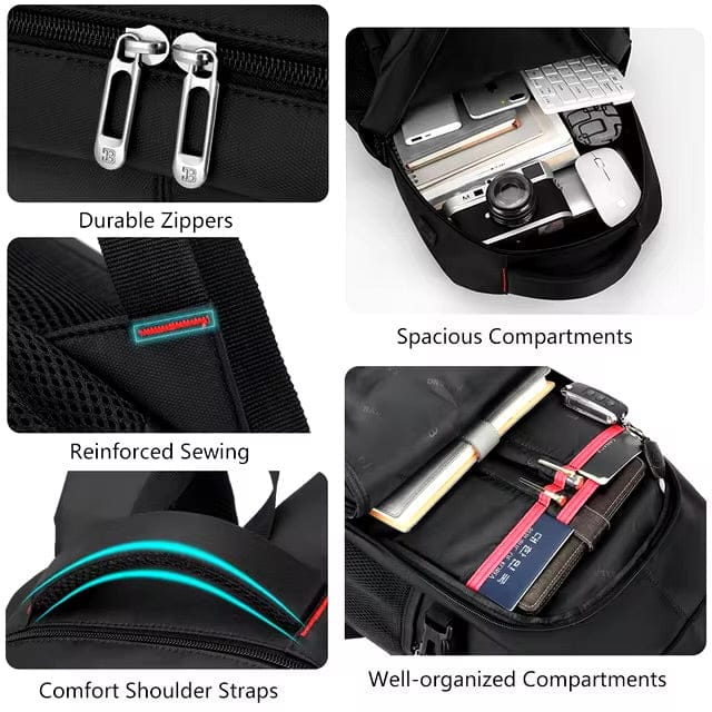 BaLang Laptop Backpack (15.6″–17″) – Waterproof, Travel & Work