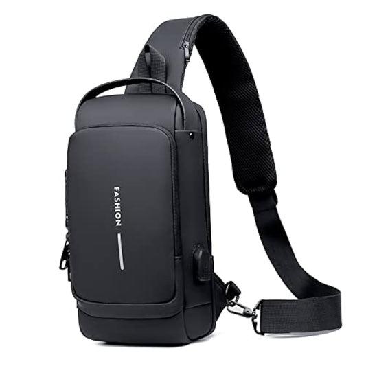 Crossbody Sling Bag with USB Charging – Waterproof & Anti-Theft