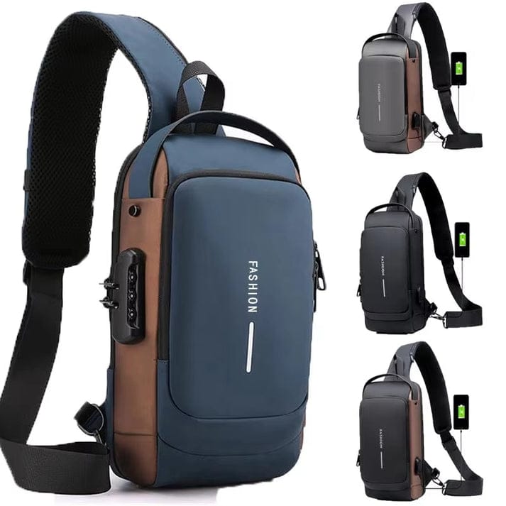 Crossbody Sling Bag with USB Charging – Waterproof & Anti-Theft